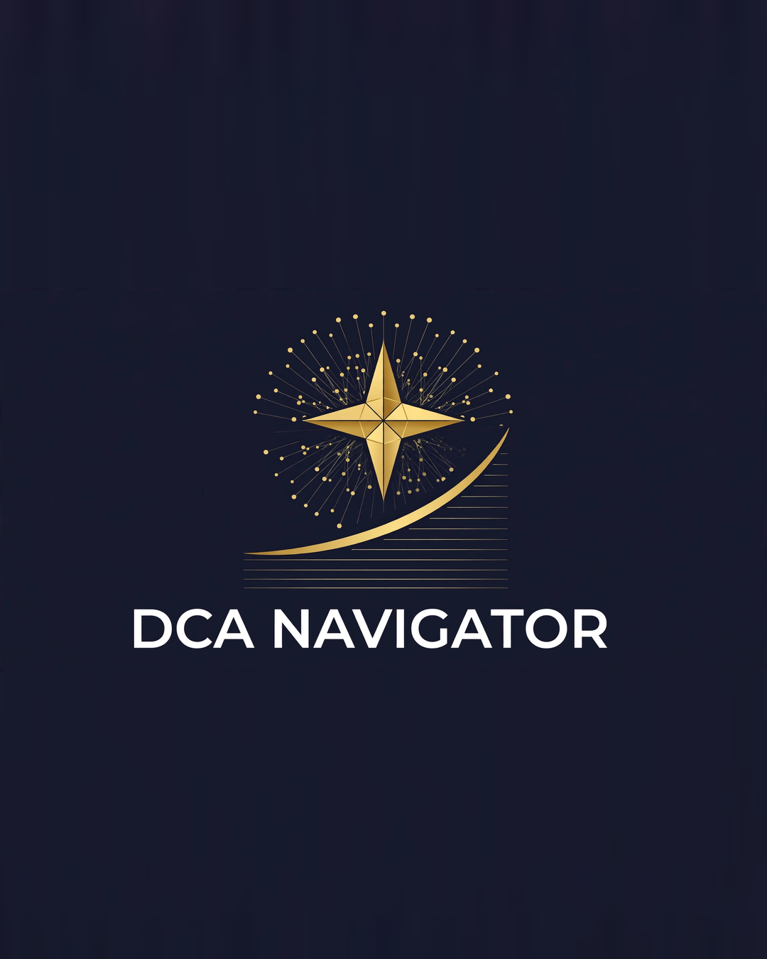 DCA Navigator full lockup card, feed format — Compass Star and wordmark on Navigator Navy