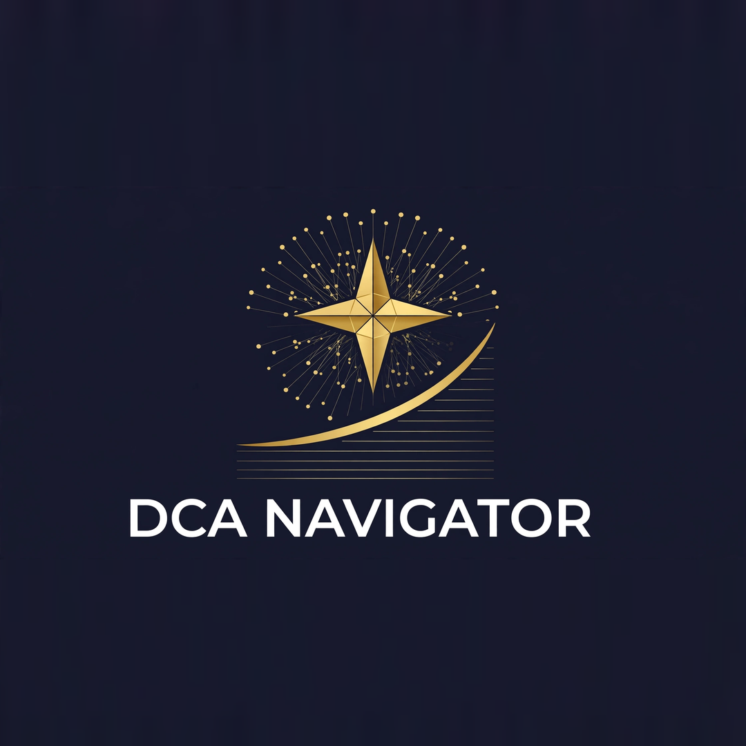 DCA Navigator full lockup card, square format — Compass Star and wordmark on Navigator Navy