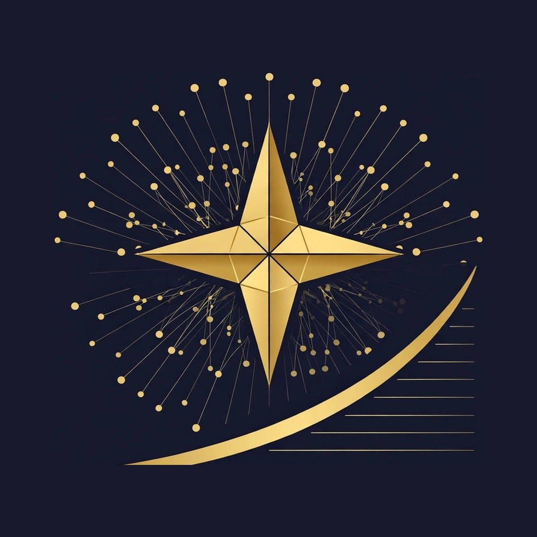 DCA Navigator Compass Star emblem only, square format — no wordmark, on Navigator Navy