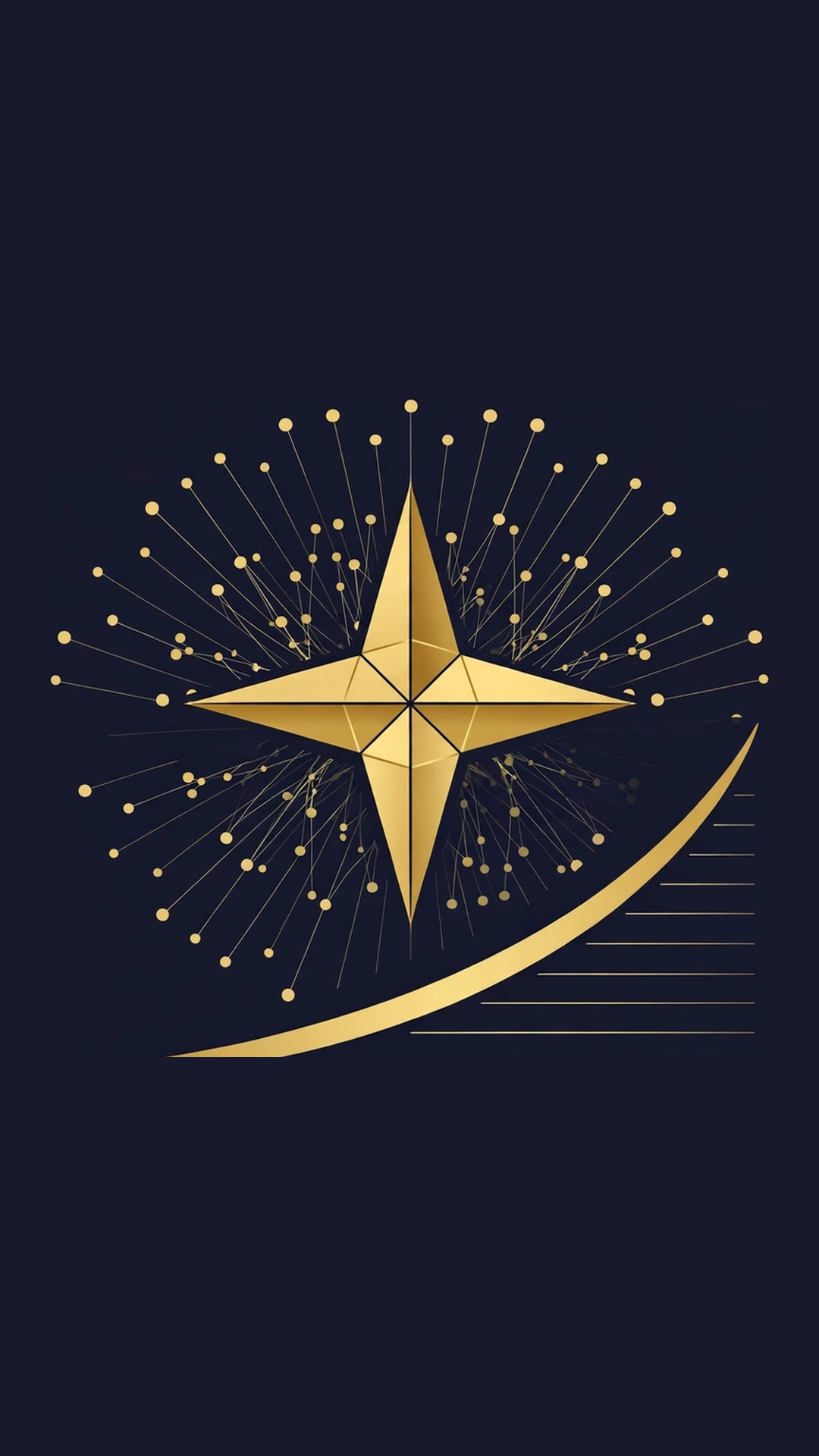 DCA Navigator Compass Star emblem only, tall format — no wordmark, on Navigator Navy